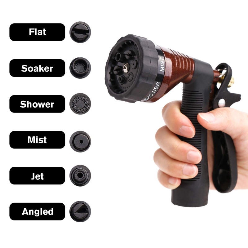 GREEN MOUNT Water Hose Nozzle Spray Nozzle, Metal Garden Hose Nozzle with Adjustable Spray Patterns, Perfect for Watering Plants, Washing Cars - Image 3